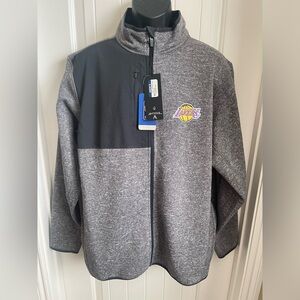 Men's South Bay Lakers Antigua Heather Charcoal Fortune Full-Zip Jacket, Size XL
